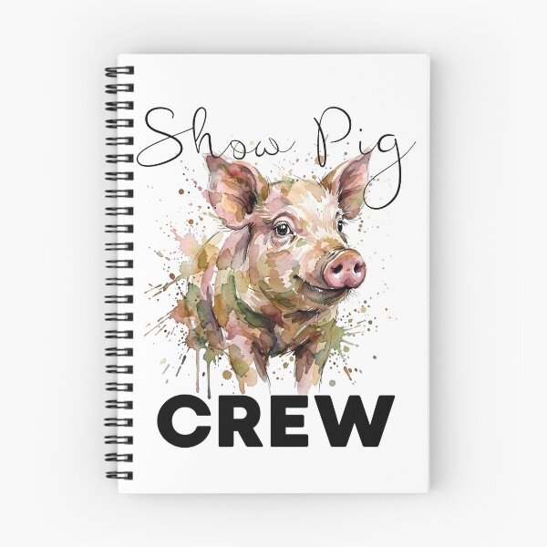 Item preview, Show Pig Crew Watercolor Design – Colorful Livestock Pig Lover County Fair Farm Life Group Gift designed and sold by ArcticFoxStudio.