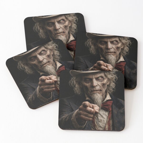 Item preview, Zombie Uncle Sam Pointing – Dark Patriotic Undead Horror Design designed and sold by Endthedisease.