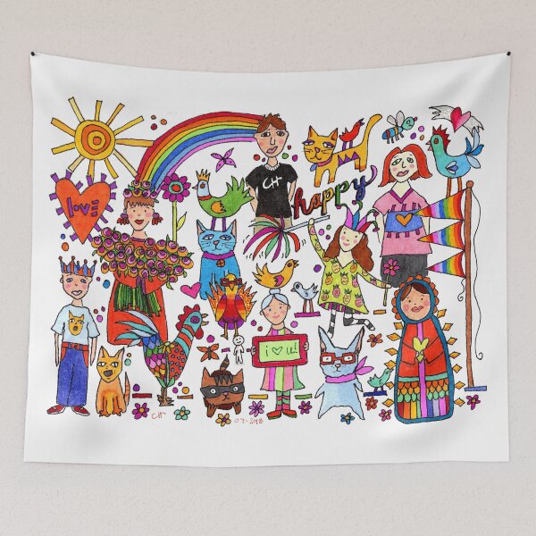 Item preview, Rainbow Funny Pages designed and sold by Cheryl Houston Art.