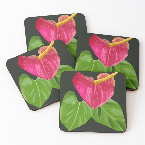 Item preview, Red anthurium flower  designed and sold by ReflectedCrafts.