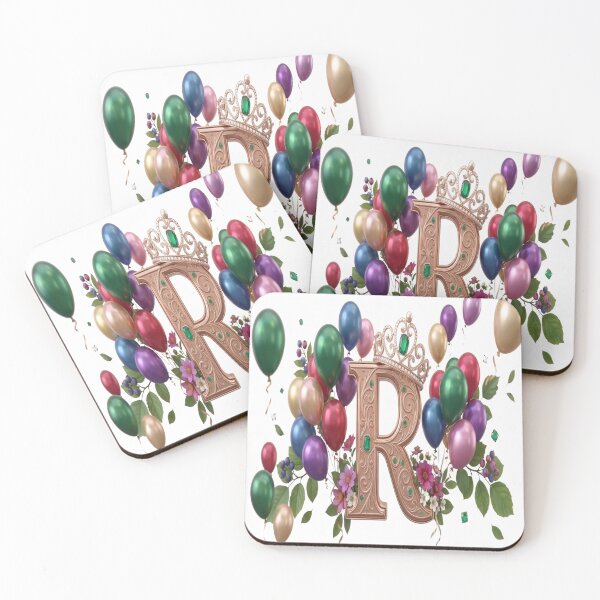 Item preview, Royal Queen R Monogram - Elegant Princess Crown & Colorful Celebration Art designed and sold by KalamAura.