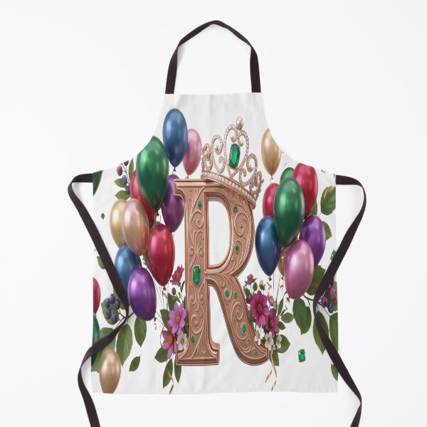Item preview, Royal Queen R Monogram - Elegant Princess Crown & Colorful Celebration Art designed and sold by KalamAura.