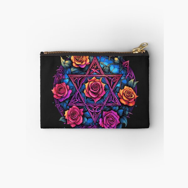 Item preview, Vivid Rainbow Pentagram and Roses Gothic svg design designed and sold by Liliths-Closet.