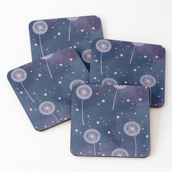Item preview, Dandelion Dreams Watercolour Pattern - Floral Galaxy Night Sky Celestial Aesthetic Design designed and sold by UrsaNorthDesigns.