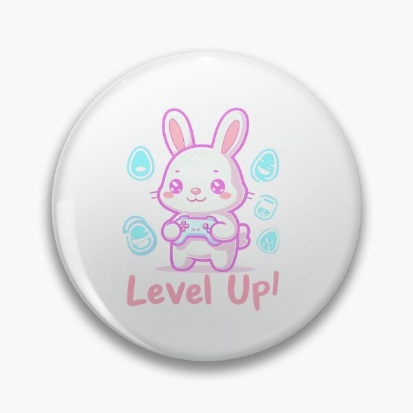 Item preview, Kawaii Gamer Bunny With Pastel Controller • Cute Easter Gaming Bunny • Neon Egg Tech Style designed and sold by SmartyWonders.