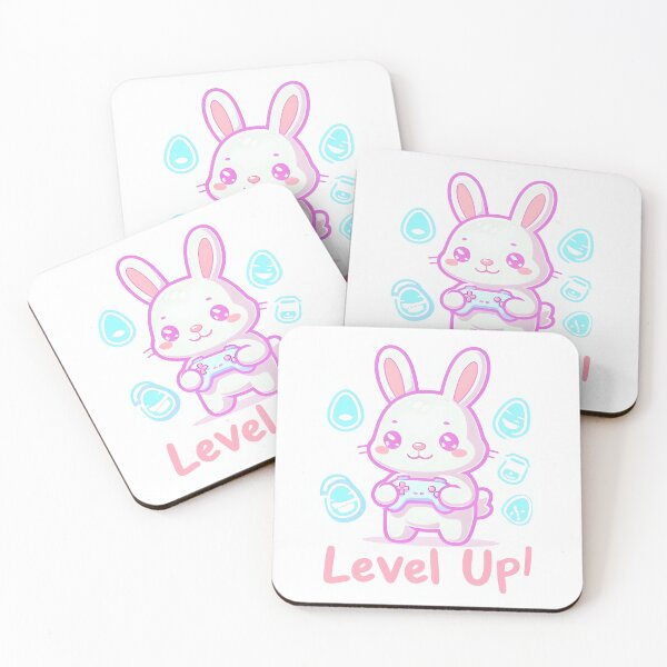 Item preview, Kawaii Gamer Bunny With Pastel Controller • Cute Easter Gaming Bunny • Neon Egg Tech Style designed and sold by SmartyWonders.