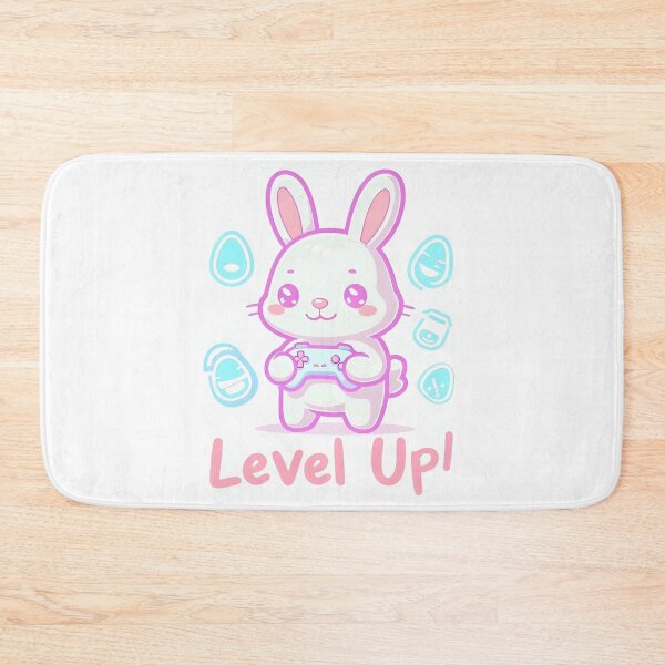Item preview, Kawaii Gamer Bunny With Pastel Controller • Cute Easter Gaming Bunny • Neon Egg Tech Style designed and sold by SmartyWonders.