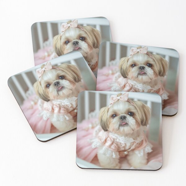 Item preview, Shih Tzu Puppy in Pink Dress designed and sold by Elisabeth Lucas.