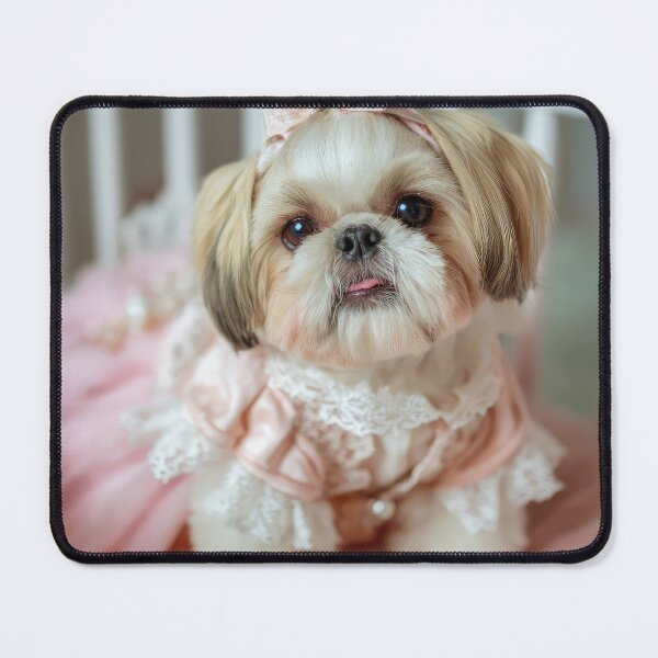 Item preview, Shih Tzu Puppy in Pink Dress designed and sold by Elisabeth Lucas.