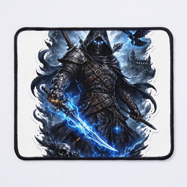 Item preview, Shadow Assassin Dark Fantasy Warrior Sticker designed and sold by Mystic Wild Studio.