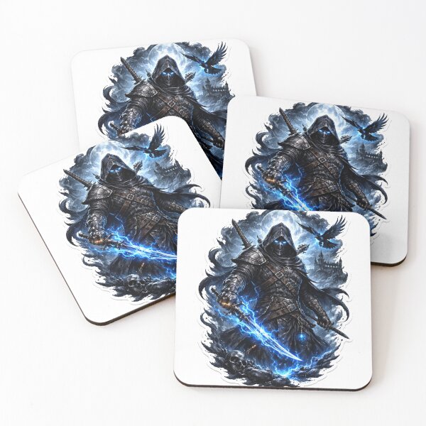Item preview, Shadow Assassin Dark Fantasy Warrior Sticker designed and sold by Mystic Wild Studio.
