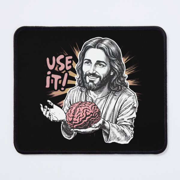 Item preview, Jesus Says Use Your Brain – Funny Religious Humor designed and sold by SidTastic .