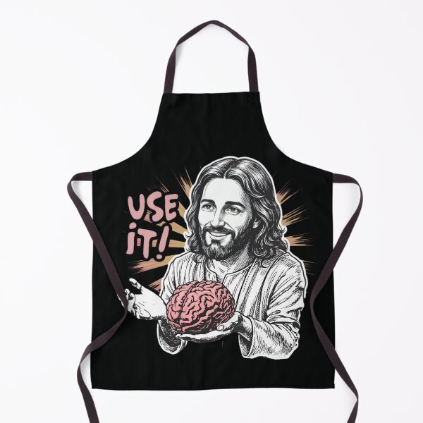Item preview, Jesus Says Use Your Brain – Funny Religious Humor designed and sold by SidTastic .