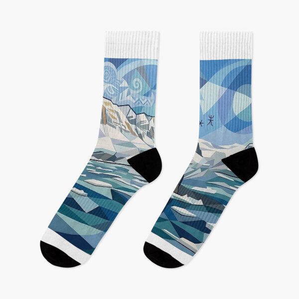 Item preview, Low Poly Arctic Landscape Ice Ocean Geometric Minimalist Nature Art designed and sold by Meteor Destroyer.