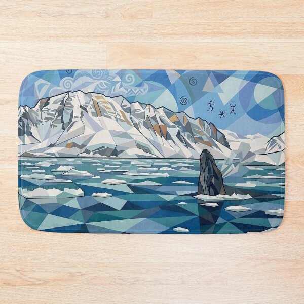 Item preview, Low Poly Arctic Landscape Ice Ocean Geometric Minimalist Nature Art designed and sold by Meteor Destroyer.