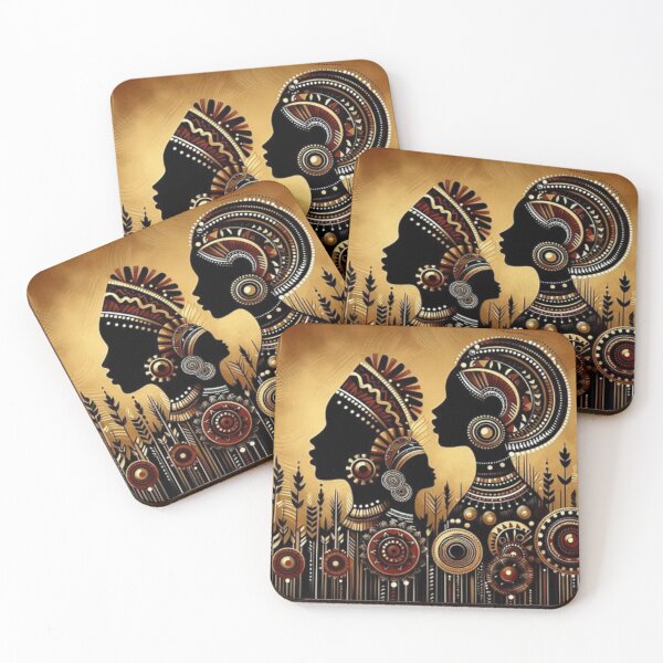 Item preview, Black Gold Silohettes, Tribal Art  designed and sold by Shs-Kenya.