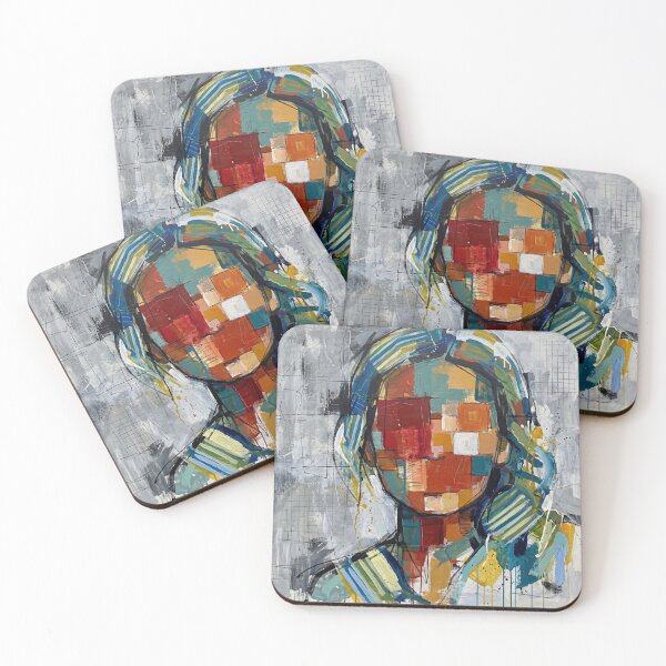 Item preview, The Facelsss Woman - Abstract Geometric Faceless Portrait – Colourful Modern Art designed and sold by Printpix.