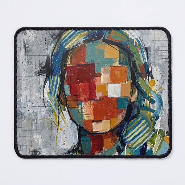 Item preview, The Facelsss Woman - Abstract Geometric Faceless Portrait – Colourful Modern Art designed and sold by Printpix.