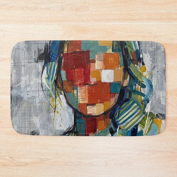 Item preview, The Facelsss Woman - Abstract Geometric Faceless Portrait – Colourful Modern Art designed and sold by Printpix.