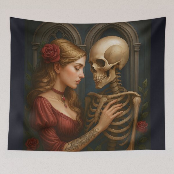 Item preview, Beautiful woman Victorian Romance Skeleton Embrace designed and sold by Shoot-The-Moon.