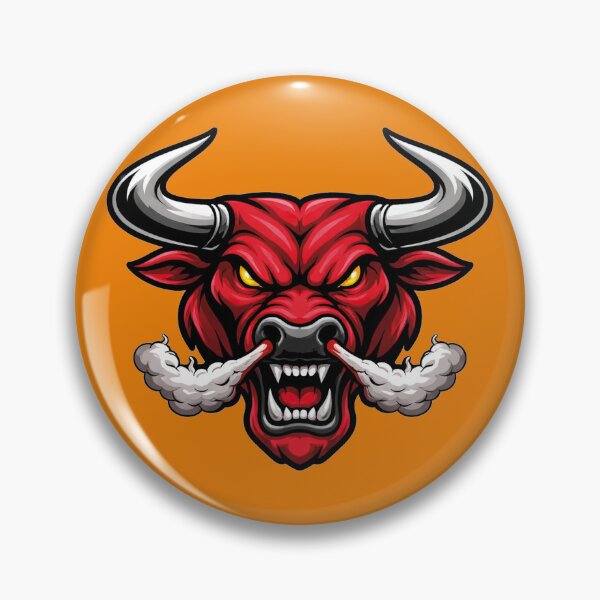Item preview, Furious Bull Snorting Smoke – Rage Power Mascot Logo designed and sold by MerlinWear.