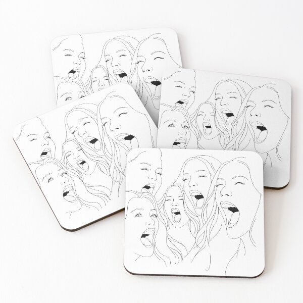 Item preview, Screamers Minimalist Line Art Women Yelling designed and sold by Shoot-The-Moon.