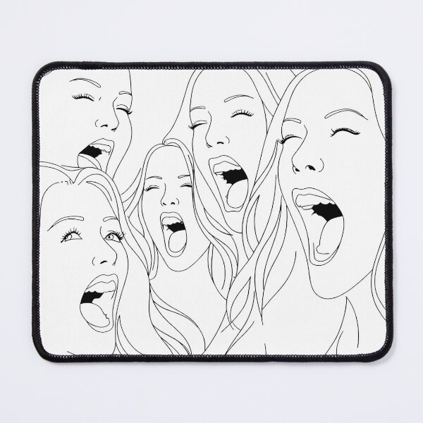 Item preview, Screamers Minimalist Line Art Women Yelling designed and sold by Shoot-The-Moon.