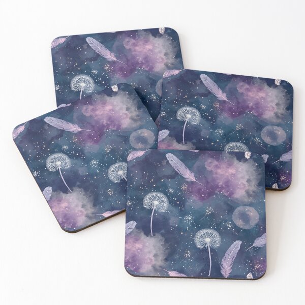 Item preview, Dandelion Dreams Watercolour Pattern - Floral Galaxy Night Sky Celestial Aesthetic Design designed and sold by UrsaNorthDesigns.