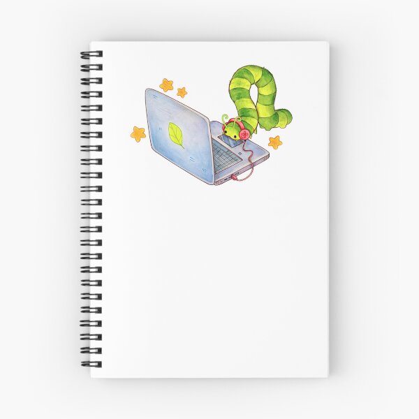Item preview, Caterpillar Using Laptop designed and sold by krystalRomanart.