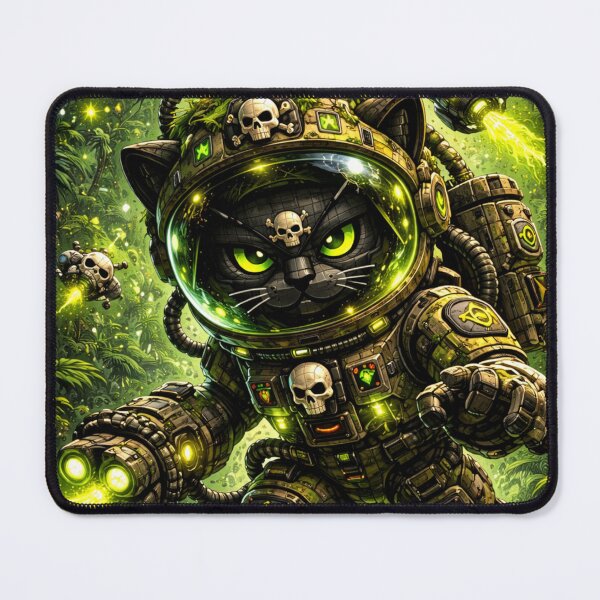 Item preview, “Neon Jungle Guardian Cat” designed and sold by FontheadArt.