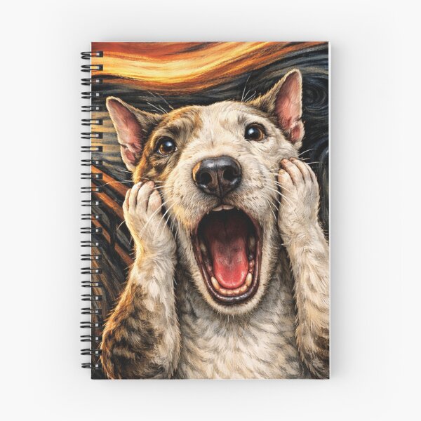 Item preview, Bull Terrier Panic - The Scream designed and sold by Blackberry Hill Design Co..