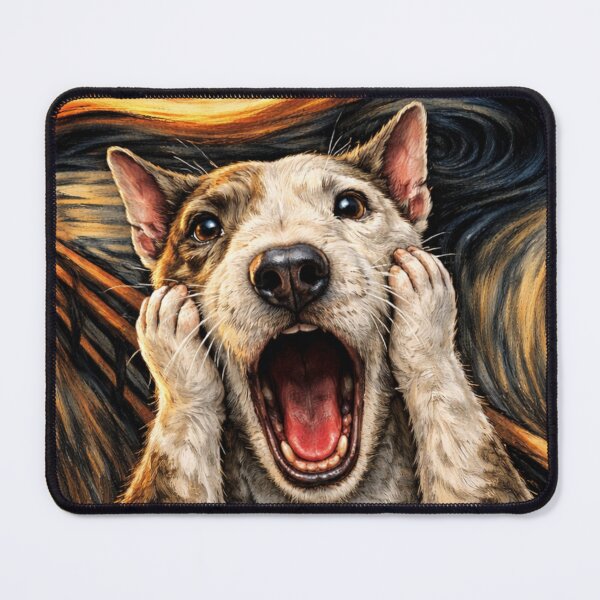 Item preview, Bull Terrier Panic - The Scream designed and sold by Blackberry Hill Design Co..