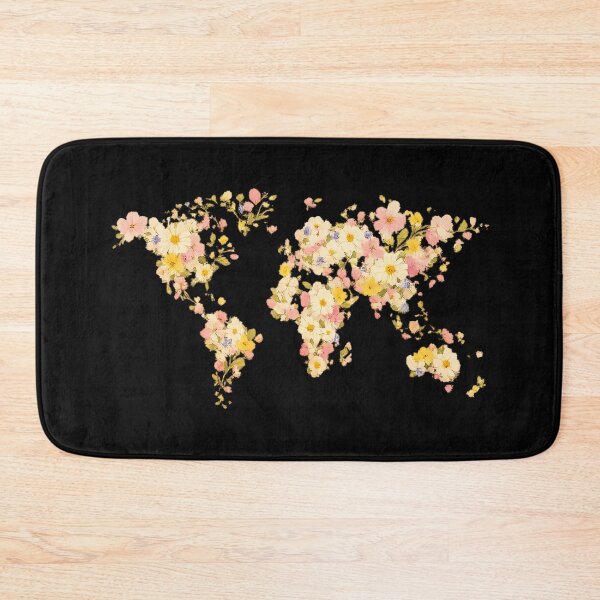Item preview, Botanical World map designed and sold by Sarcastic designs.