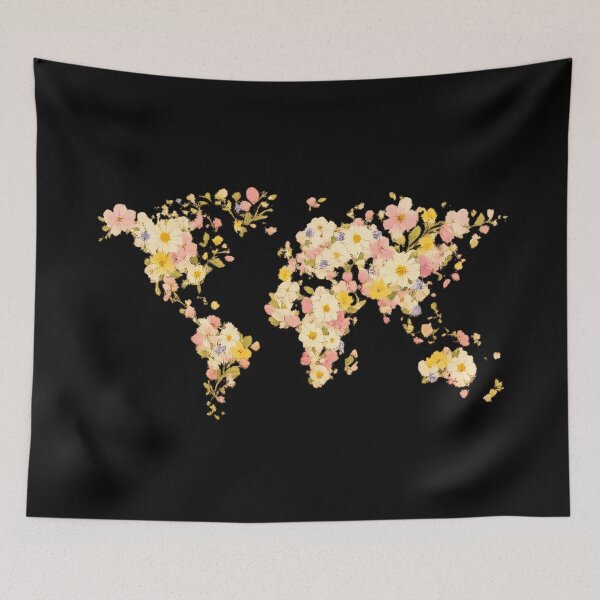 Item preview, Botanical World map designed and sold by Sarcastic designs.