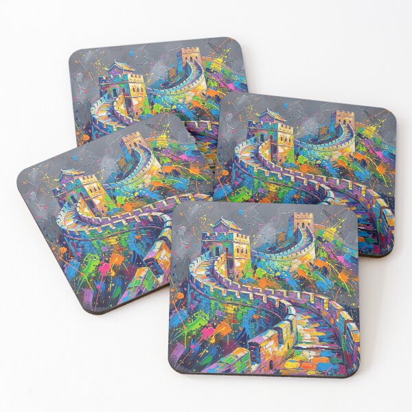 Item preview, Abstract Colourful Great Wall of China Painting designed and sold by Printpix.