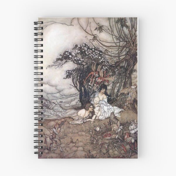 Item preview, Fairy Tale Illustration Vintage Woodland Fantasy Scene for Whimsical Art Lovers designed and sold by RickE.