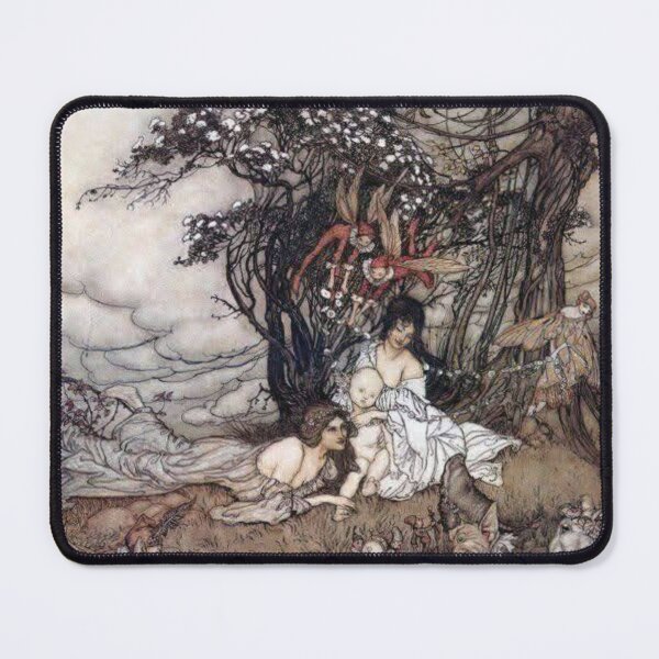 Item preview, Fairy Tale Illustration Vintage Woodland Fantasy Scene for Whimsical Art Lovers designed and sold by RickE.