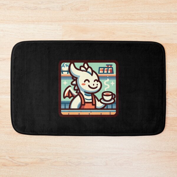 Item preview, Dragon Barista – Cute Coffee Lover Gift Design designed and sold by CyfroweMysli.