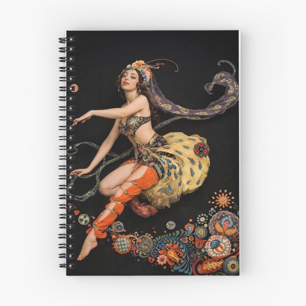 Item preview, Art Nouveau Illustration Vintage Exotic Dancer Woman for Fantasy Aesthetic Lovers designed and sold by RickE.