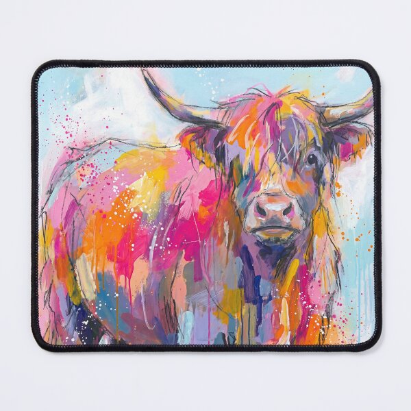 Item preview, Abstract Colourful Highland Cow Painting designed and sold by Printpix.