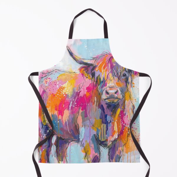 Item preview, Abstract Colourful Highland Cow Painting designed and sold by Printpix.