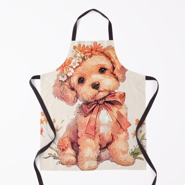 Item preview, Sweet Puppy with Floral Crown | Soft Girl Aesthetic Watercolor Art designed and sold by Tokraz-art.