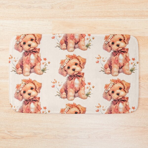 Item preview, Sweet Puppy with Floral Crown | Soft Girl Aesthetic Watercolor Art designed and sold by Tokraz-art.
