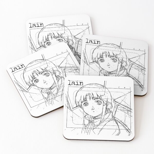 Item preview, Lain Iwakura Sketch 002 - Black on White designed and sold by R-A Designs.