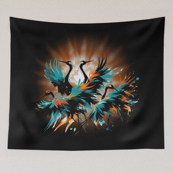Item preview, Dancing Birds Abstract Art designed and sold by Szpaku desart .