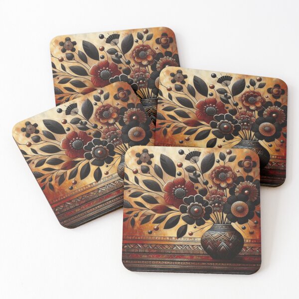Item preview, Flowers, Tribal Art Style  designed and sold by Shs-Kenya.