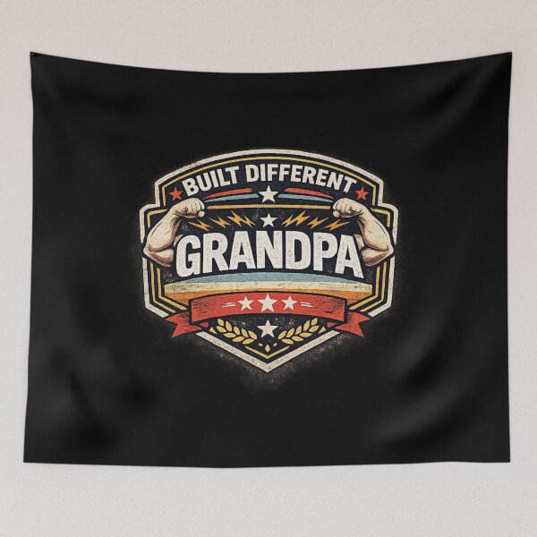 Item preview, Built Different Grandpa Shirt – Funny Cool Grandpa Gift Tee, Strong Grandpa Humor, Father’s Day Grandpa Shirt designed and sold by TKOprintdesigns.