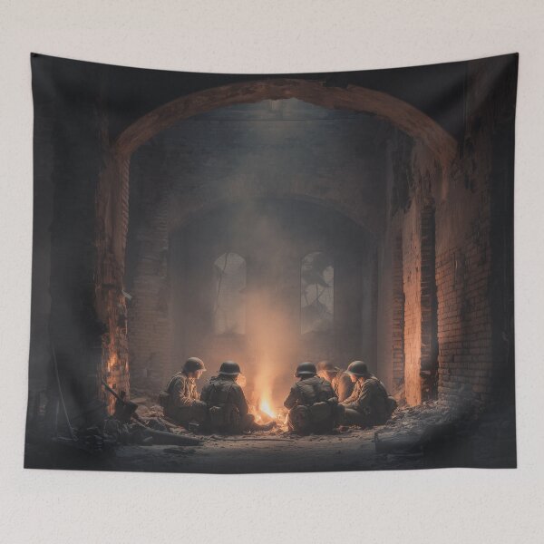 Item preview, Soldiers Resting Before Dawn designed and sold by Rtymer.