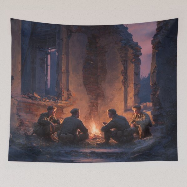 Item preview, Soldiers Resting Before Dawn designed and sold by Rtymer.