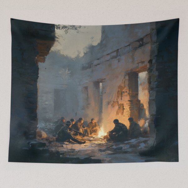 Item preview, Soldiers Resting Before Dawn designed and sold by Rtymer.